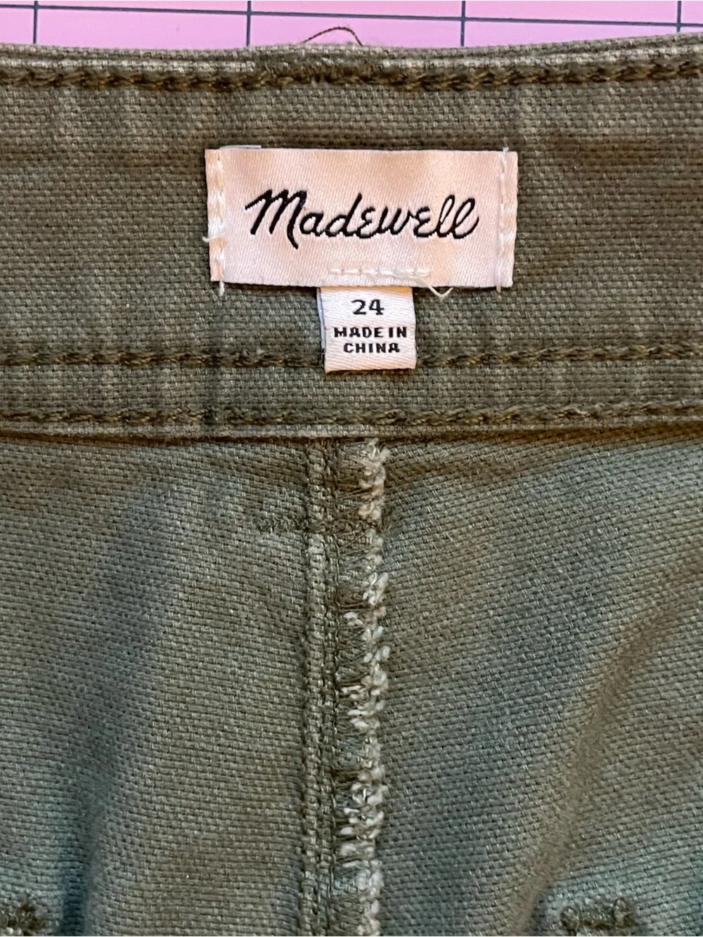 Madewell Emmett Wide Leg Crop Pants - Olive